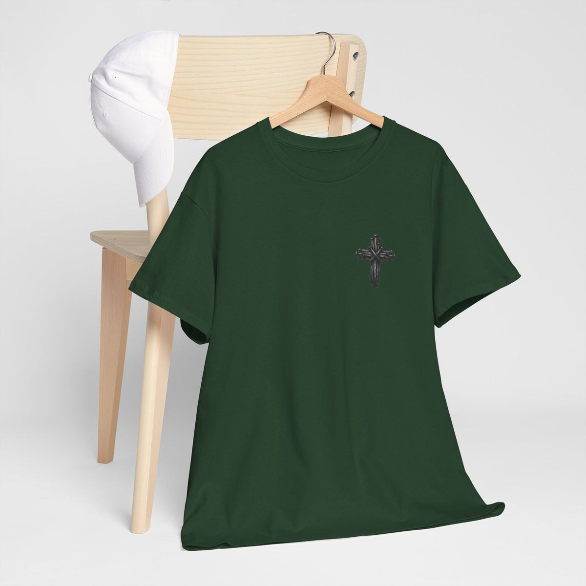 Christian Journey Tee — "Jesus is the Way" Map Back Print, Cross Chest Graphic