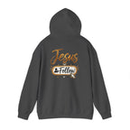 Christian Hoodie - Gold Brush Cross & “Jesus I Follow” Inspirational Pullover