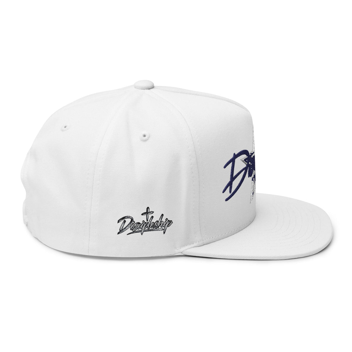 Flat Bill Cap — 'Daylight' Script Star Embroidered Snapback