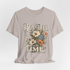 Beautiful In Its Time Floral Tee – Inspirational Vintage Flower Graphic T-Shirt