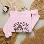 Halloween Wine Sweatshirt — “Just a Girl Who Loves Wine & Halloween” Crewneck