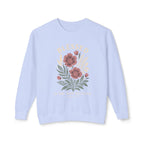 Blessed Floral Sweatshirt — Cozy Women's Crewneck with Vintage Flower Art