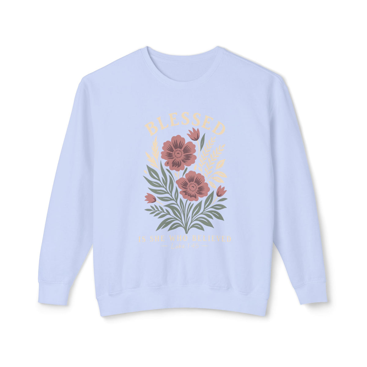 Blessed Floral Sweatshirt — Cozy Women's Crewneck with Vintage Flower Art