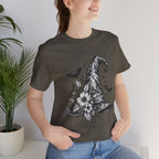 Witch Hat Floral Tee — Gothic Halloween Witchy T-Shirt