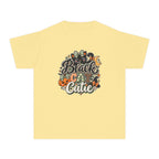 Youth Tee — "Black & Cute" Halloween Pumpkin Graphic