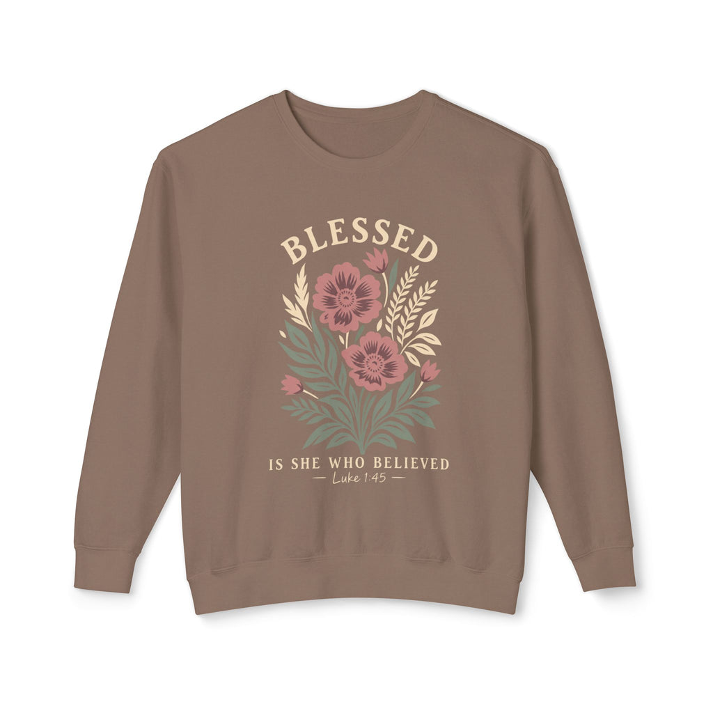Blessed Floral Sweatshirt — Cozy Women's Crewneck with Vintage Flower Art
