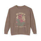 Blessed Floral Sweatshirt — Cozy Women's Crewneck with Vintage Flower Art