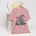 Witch Hat Floral Tee — Gothic Halloween Witchy T-Shirt