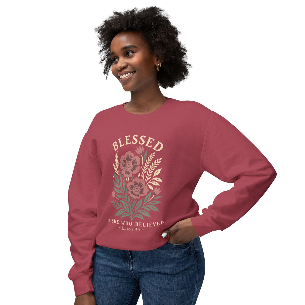 Blessed Floral Sweatshirt — Cozy Women's Crewneck with Vintage Flower Art