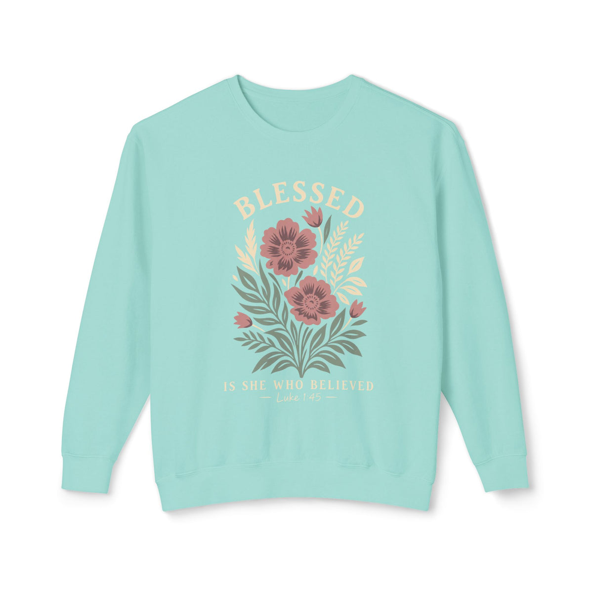 Blessed Floral Sweatshirt — Cozy Women's Crewneck with Vintage Flower Art