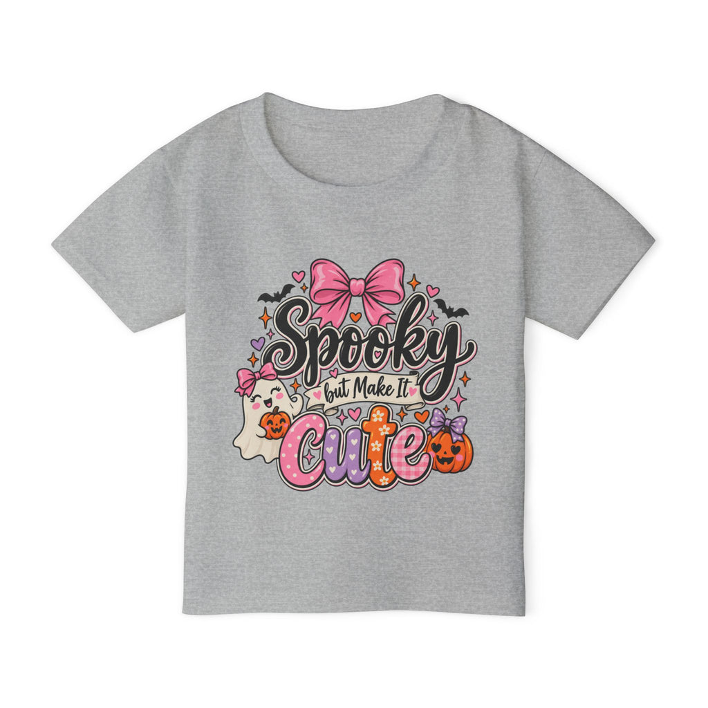 “Spooky But Make It Cute”  Toddler T‑Shirt Halloween Graphic