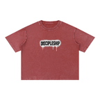 Discipleship Drip Mineral Wash Boxy Cotton T-Shirt