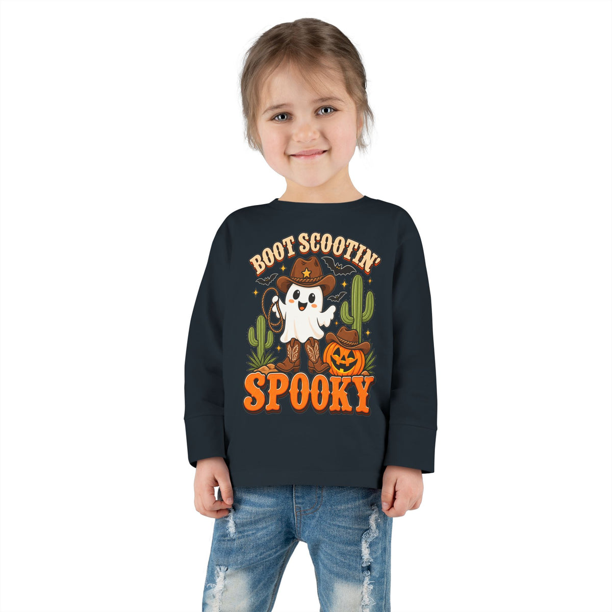 Boot Scootin Spooky Toddler Long Sleeve Tee