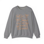 Christian Crewneck Sweatshirt – “Fall for Jesus, He Never Leaves” Autumn Faith Pullover