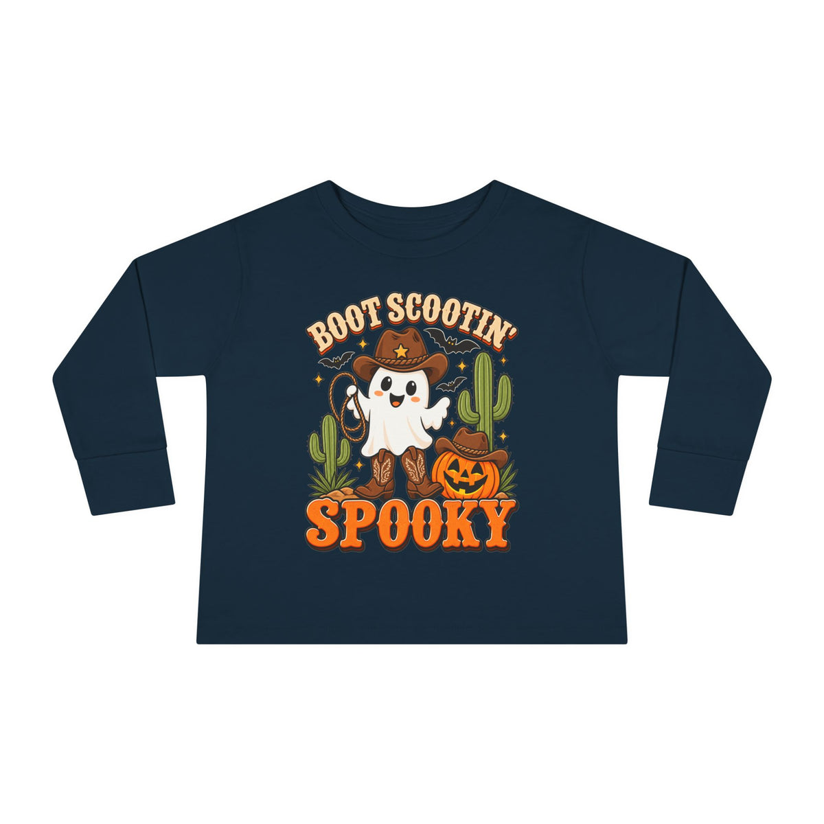 Boot Scootin Spooky Toddler Long Sleeve Tee