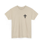 Christian Journey Tee — "Jesus is the Way" Map Back Print, Cross Chest Graphic