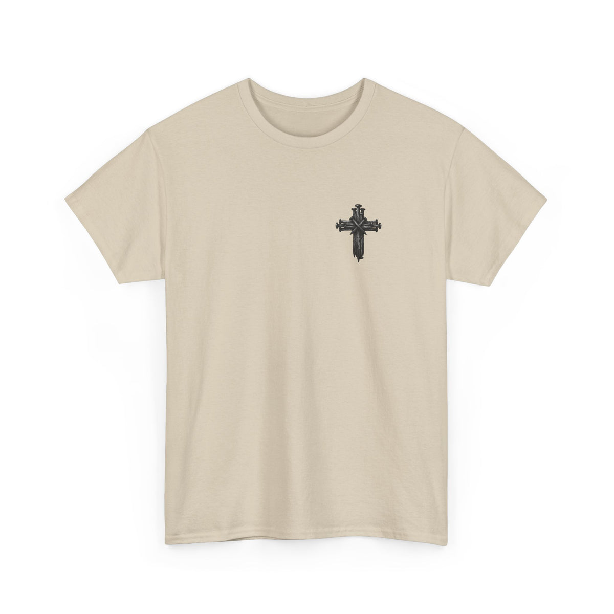 Christian Journey Tee — "Jesus is the Way" Map Back Print, Cross Chest Graphic