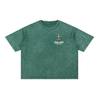 1 Cross 3 Nails Mineral Wash Boxy Cotton T-Shirt