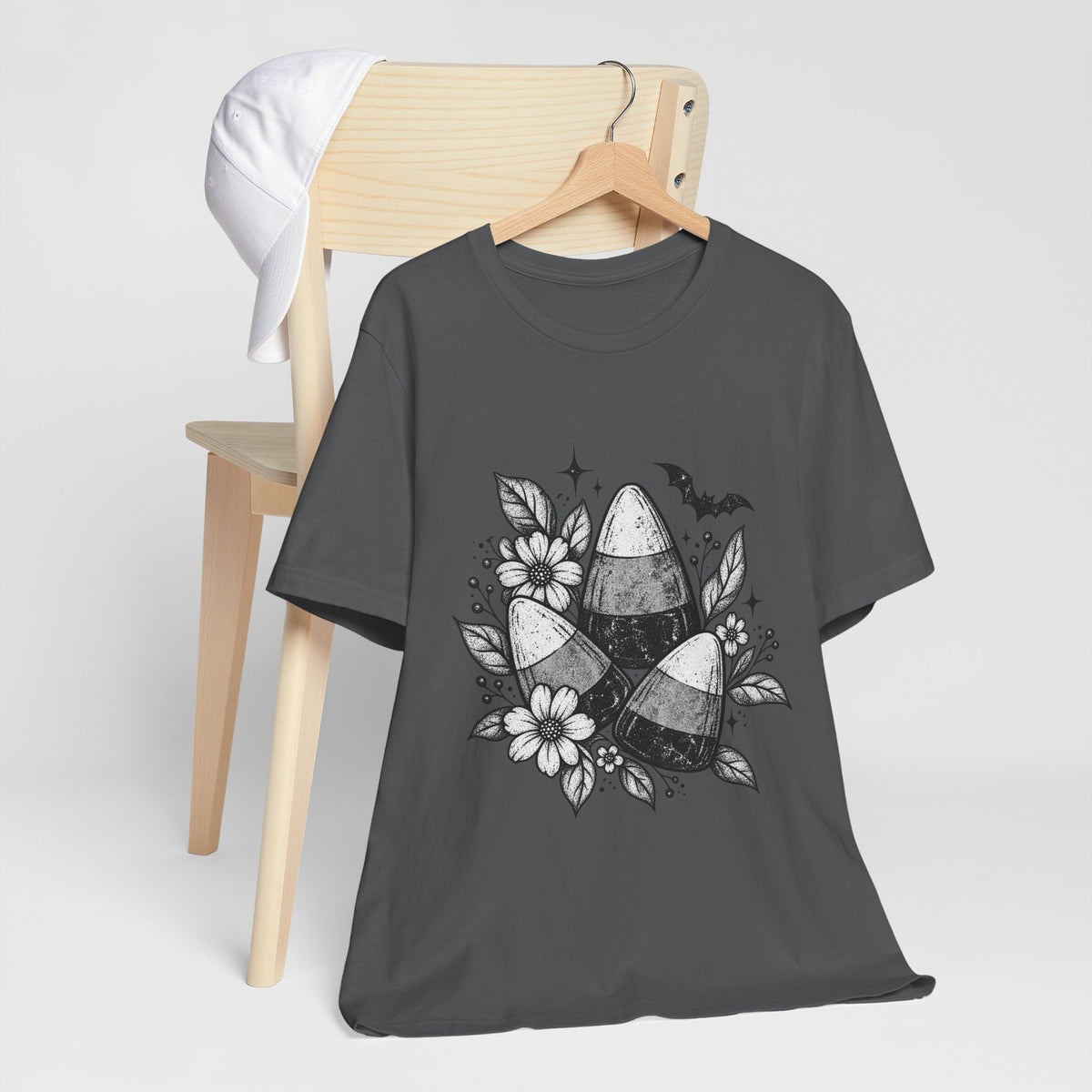 Candy Corn Floral Tee — Halloween Candy Corn Shirt