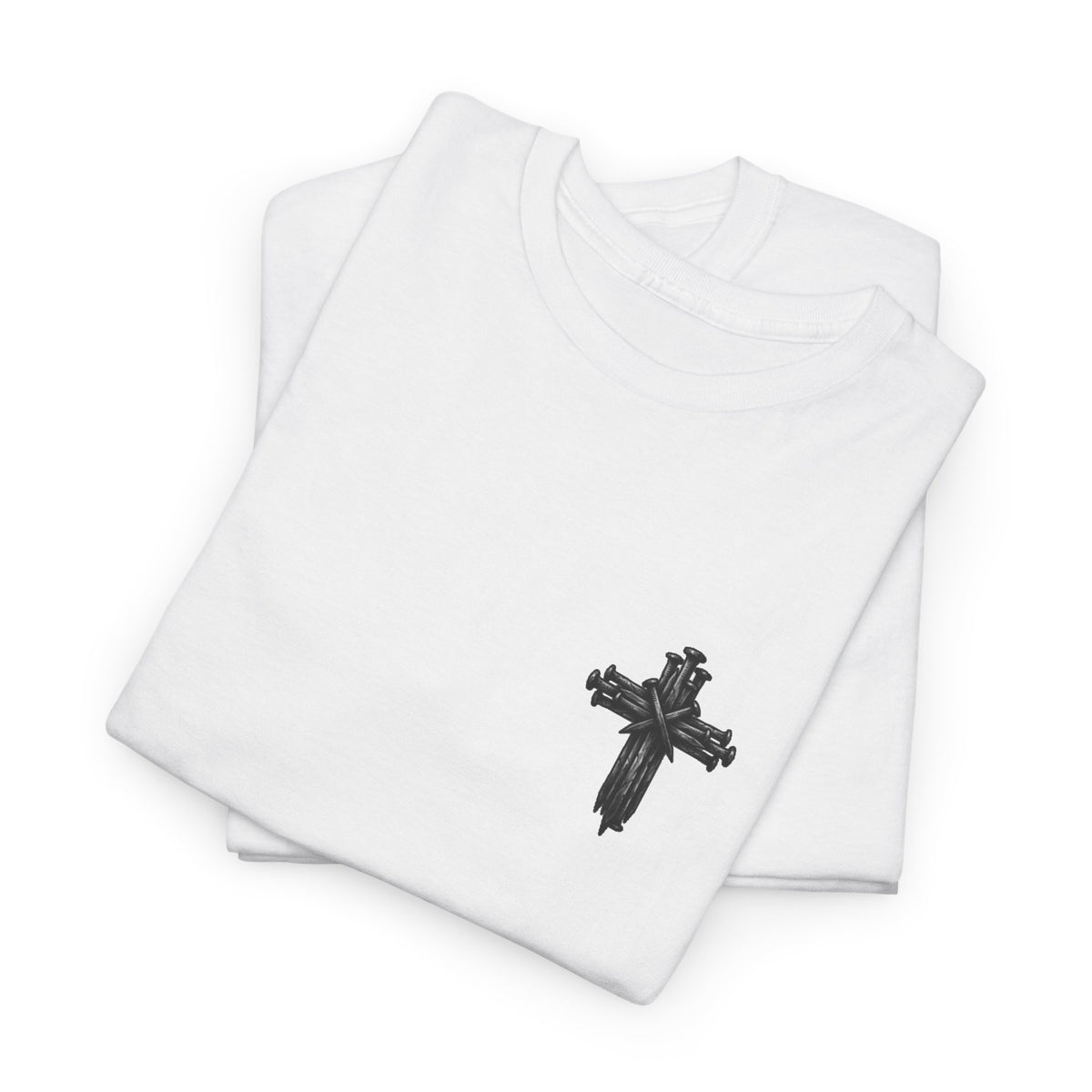 Christian Journey Tee — "Jesus is the Way" Map Back Print, Cross Chest Graphic