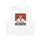 Raised on 90's Country Women's Tight Crewneck Crop Tank Top