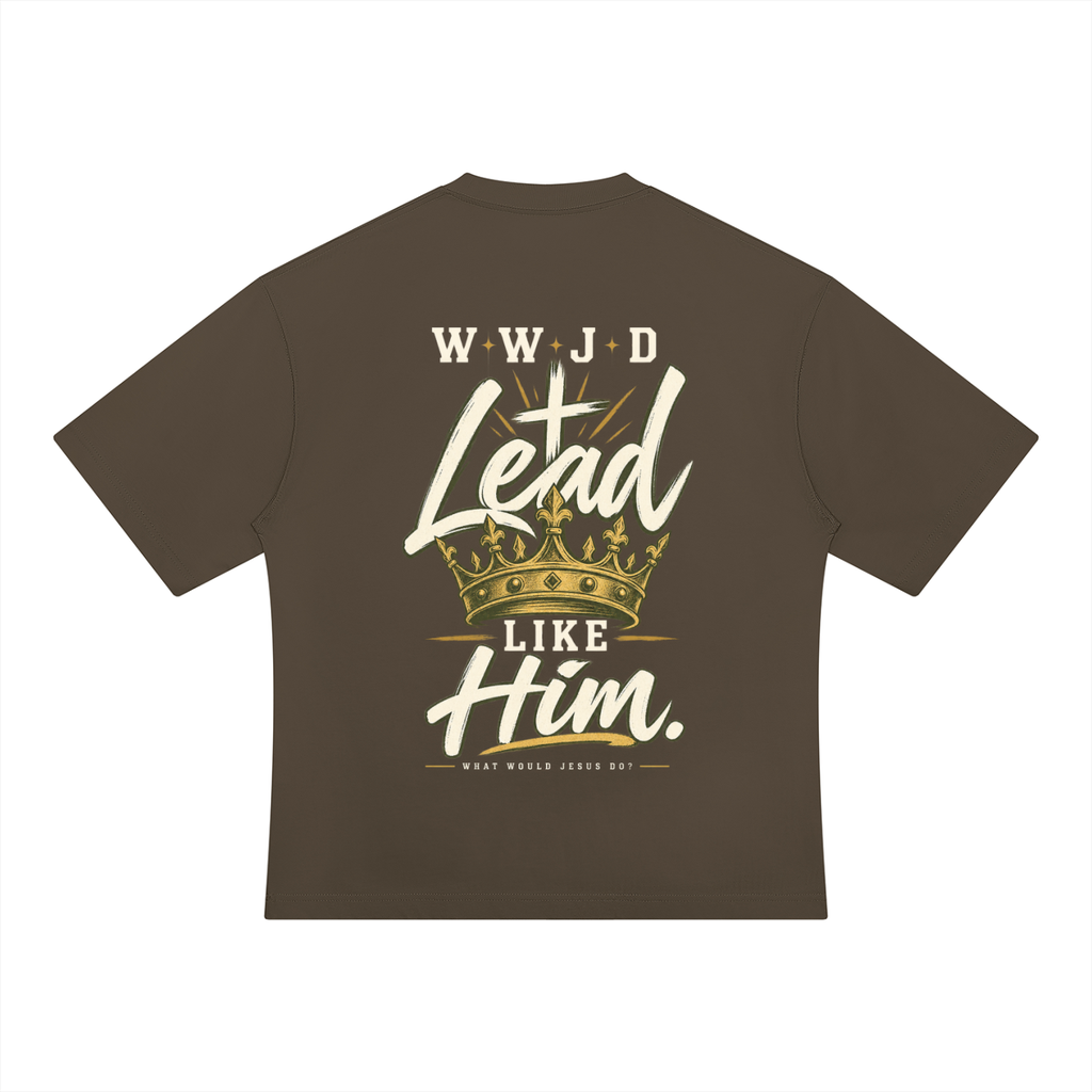 WWJD Green & Gold Mens Heavyweight Oversized T-Shirt
