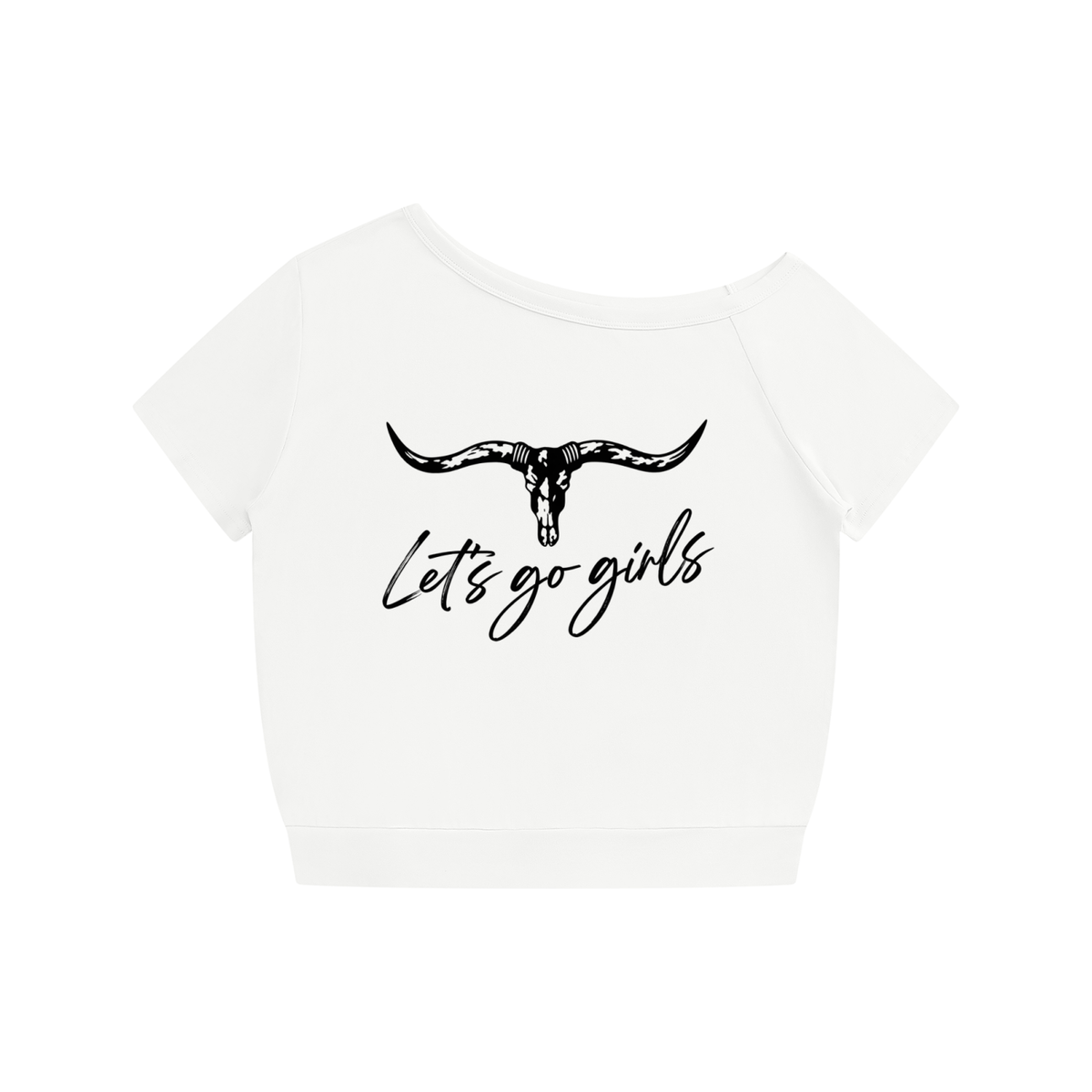Lets go Girls Women's Off-the-Shoulder T-Shirt