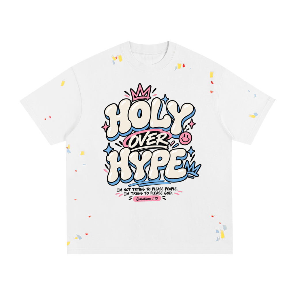 Holy over Hype Mens Paint Splatter T-Shirt