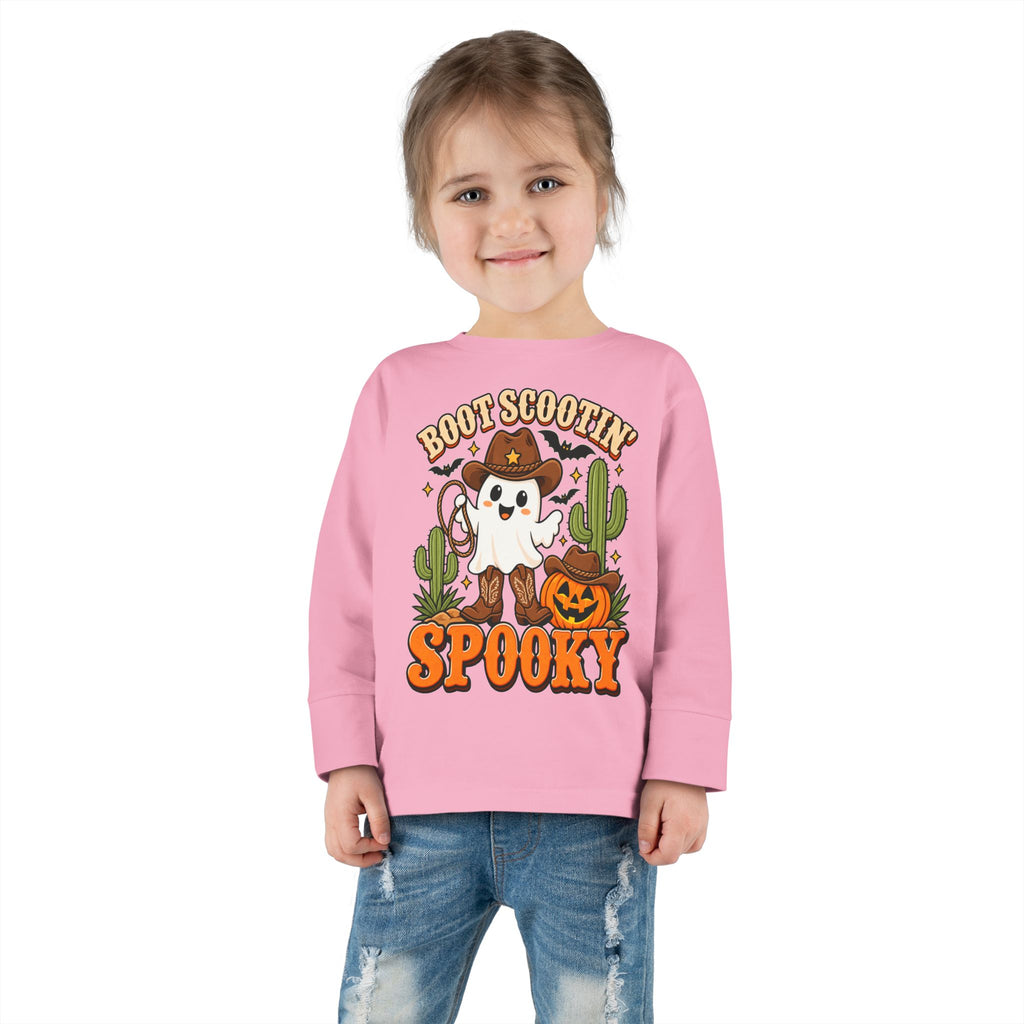 Boot Scootin Spooky Toddler Long Sleeve Tee