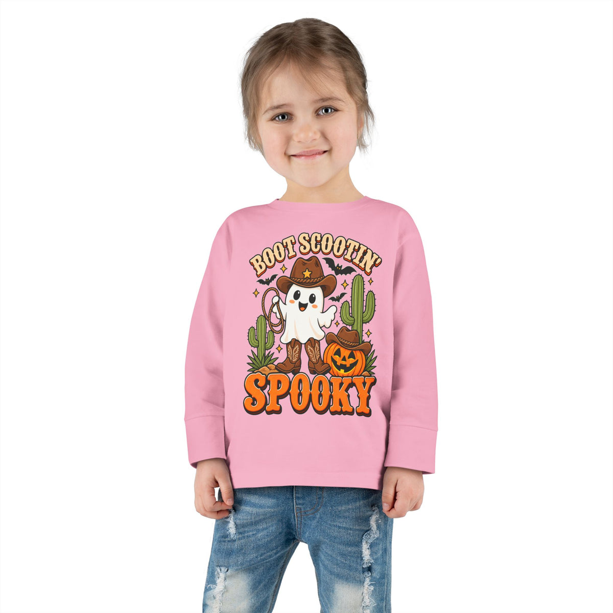 Boot Scootin Spooky Toddler Long Sleeve Tee