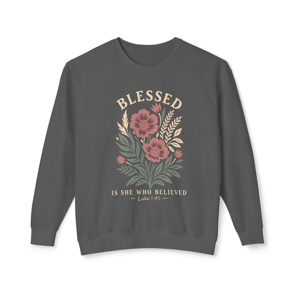 Blessed Floral Sweatshirt — Cozy Women's Crewneck with Vintage Flower Art