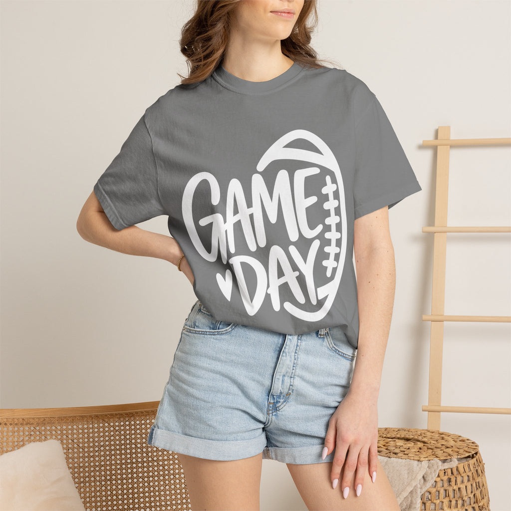 Women's Cutesy Game Day Football T-Shirt