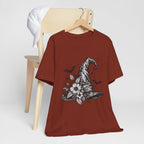 Witch Hat Floral Tee — Gothic Halloween Witchy T-Shirt