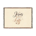 Jesus Loves You a Latte Woven Blanket