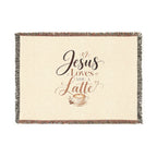 Jesus Loves You a Latte Woven Blanket