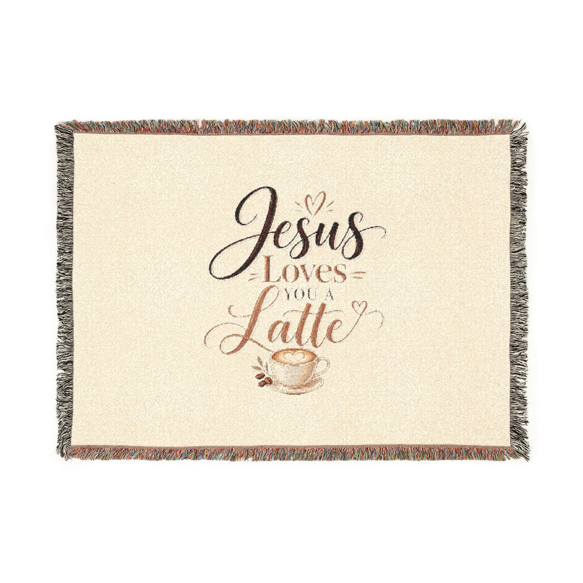 Jesus Loves You a Latte Woven Blanket