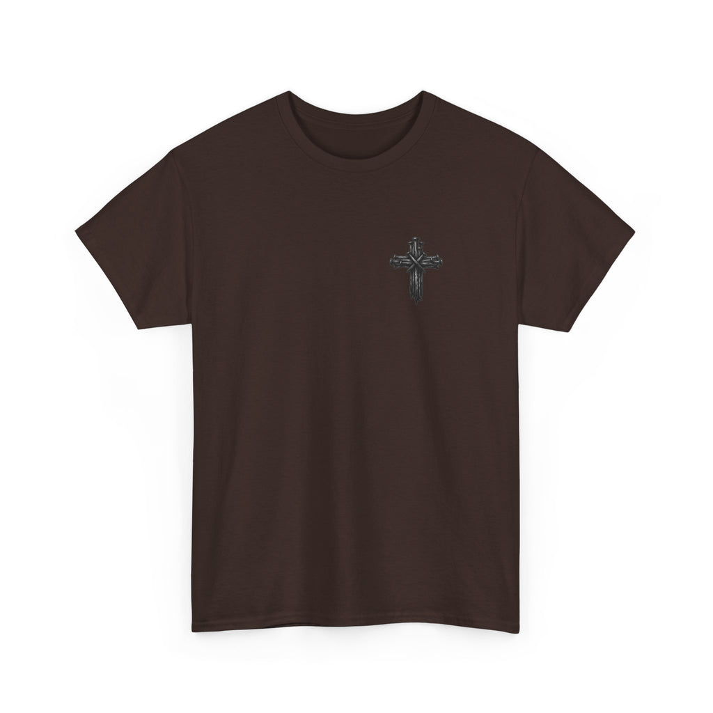Christian Journey Tee — "Jesus is the Way" Map Back Print, Cross Chest Graphic