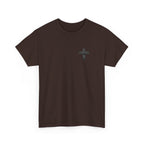 Christian Journey Tee — "Jesus is the Way" Map Back Print, Cross Chest Graphic