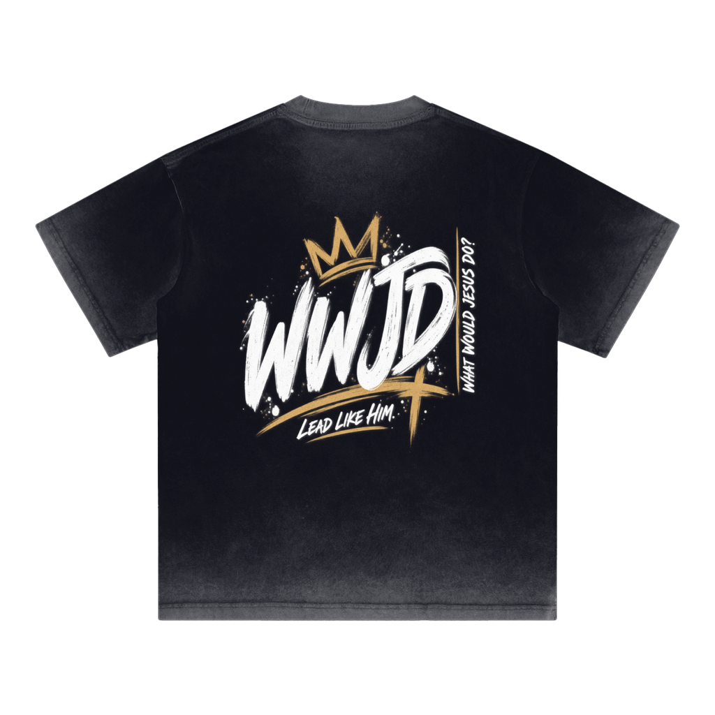 WWJD Reverse Dyed Loose Cotton T-Shirt