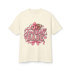 Football Babe T‑Shirt — Pink Cheerleader Football Design