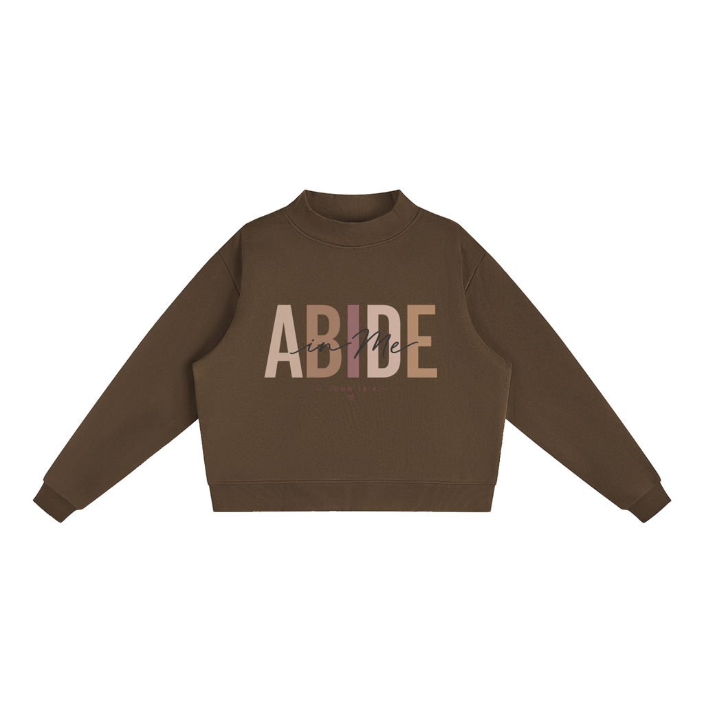Abide Essential Fleece Mock-Neck Crew Sweatshirt