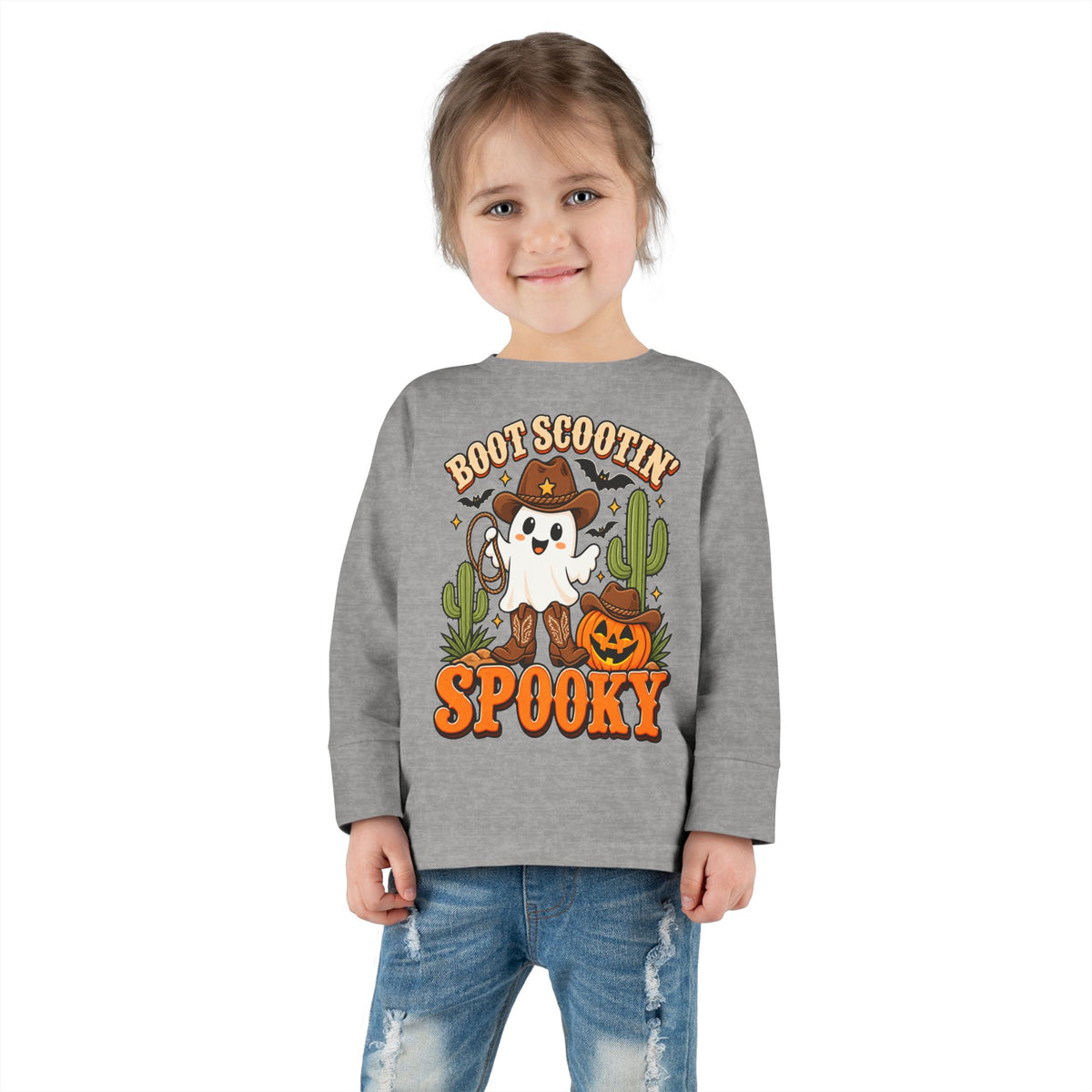 Boot Scootin Spooky Toddler Long Sleeve Tee