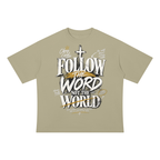 Follow the Word Drop Shoulder Cotton T-Shirt