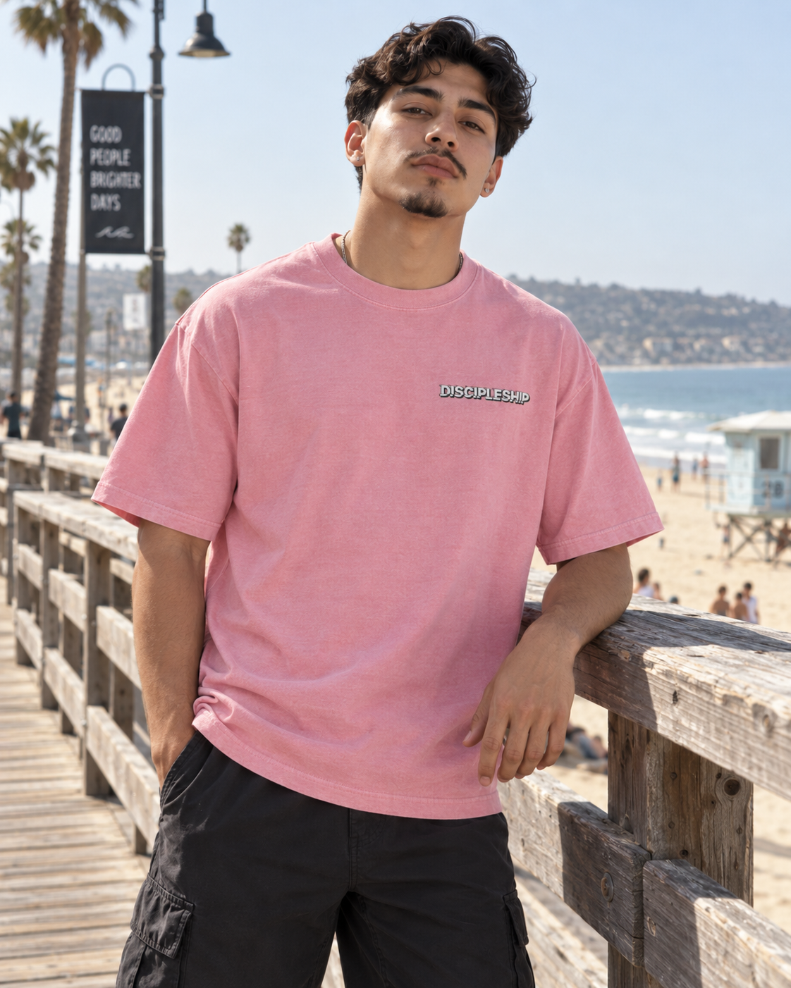 Discipleship Essential  Vintage Washed Oversized Cotton T-Shirt
