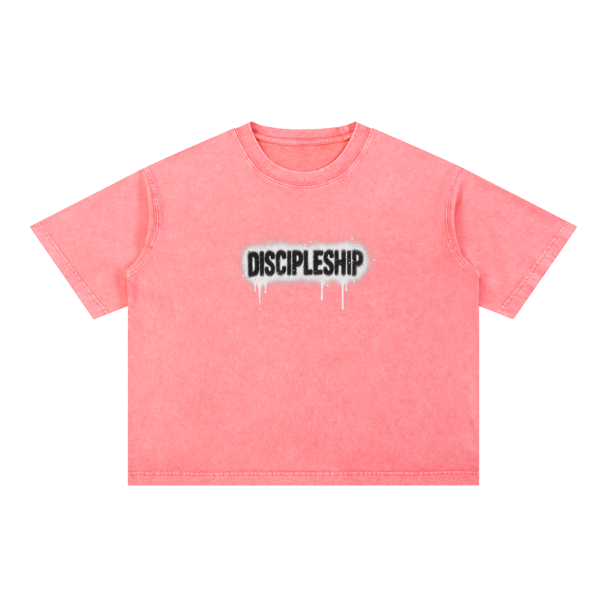 Discipleship Drip Mineral Wash Boxy Cotton T-Shirt
