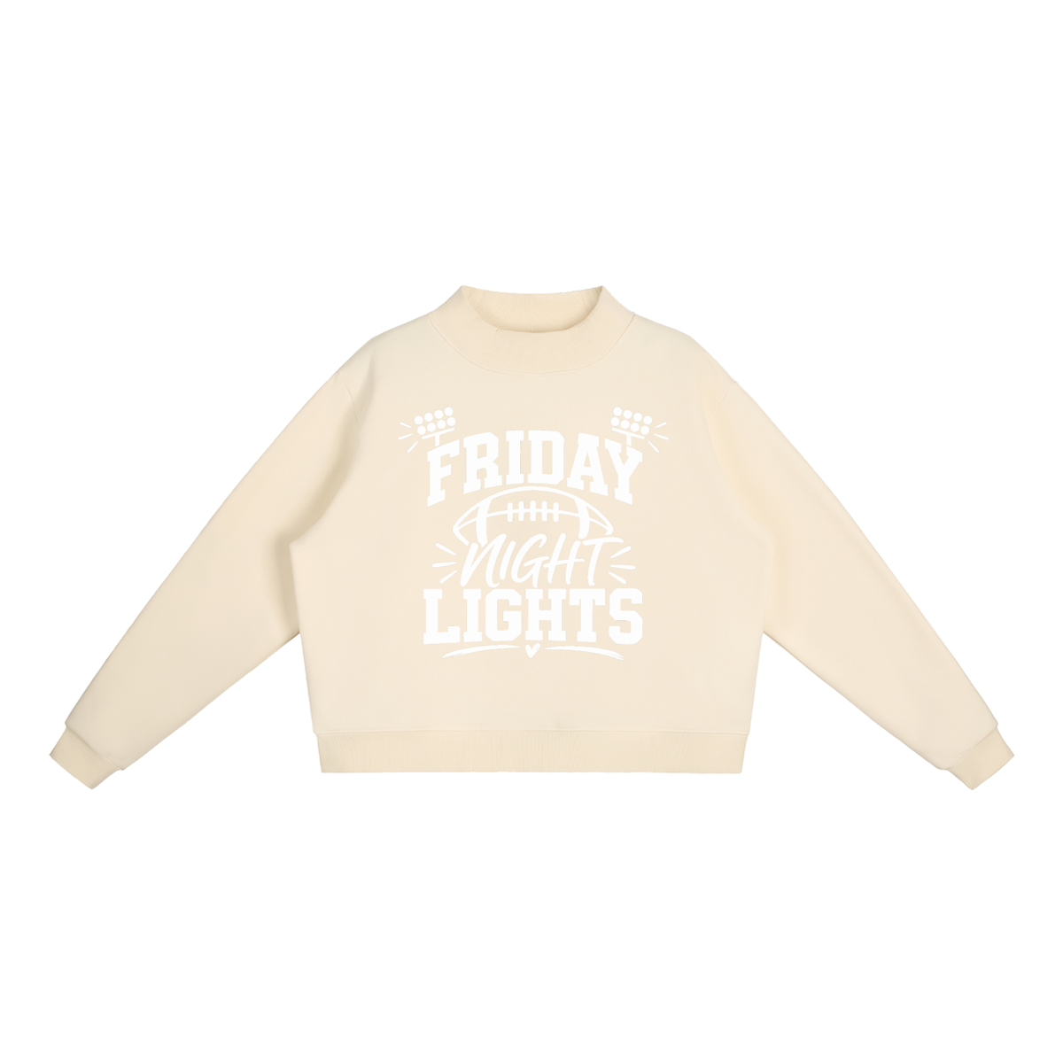 Friday Night Lights Essential Fleece Mock-Neck Crew Sweatshirt