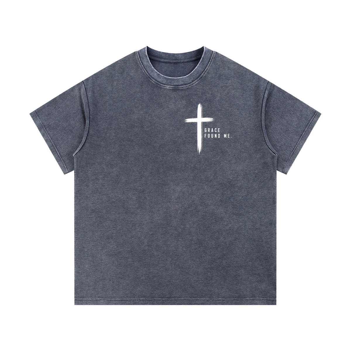 Grace Found Me Mineral Wash Waffle Knit T-Shirt