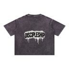 Discipleship Drip Mineral Wash Boxy Cotton T-Shirt