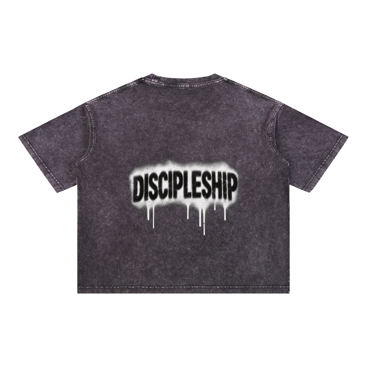 Discipleship Drip Mineral Wash Boxy Cotton T-Shirt