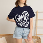 Women's Cutesy Game Day Football T-Shirt